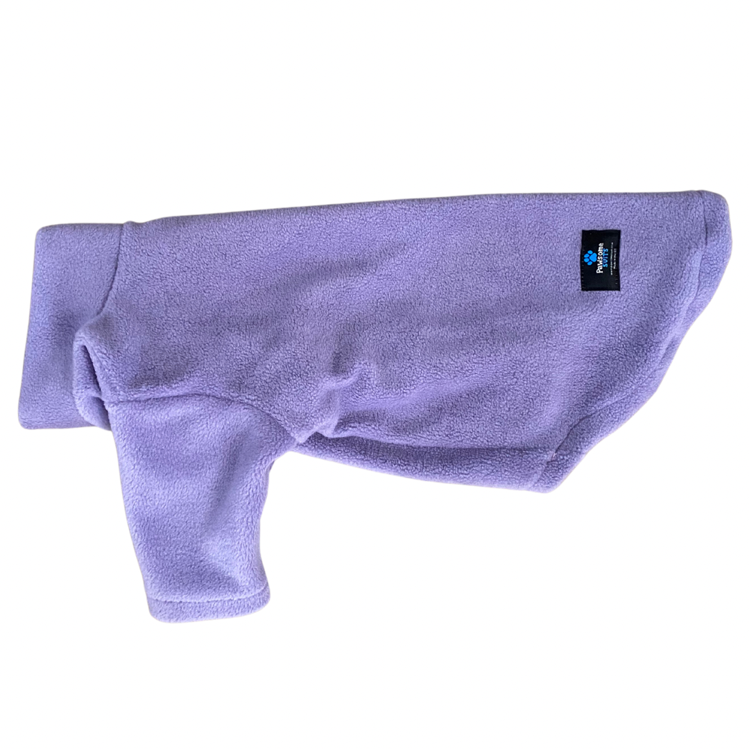 Lilac 2 Leg Dog Jumper in Polar Fleece Pawsome Suits